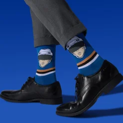Discount MAJOR LEAGUE SOCKS Alex Ovechkin Washington Capitals NHL Rookie Edition - Adult Caricature Crew Socks
