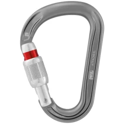 New PETZL Attache - Locking carabiner GREY