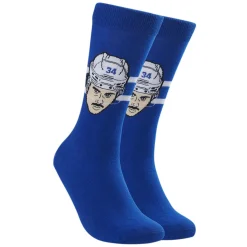 MAJOR LEAGUE SOCKS Fan Zone|Hockey^Auston Matthews Toronto Maple Leafs NHL - Adult Caricature Crew Socks
