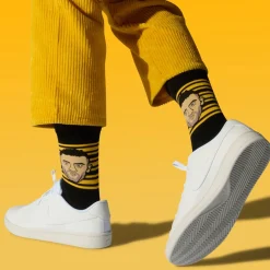 Best MAJOR LEAGUE SOCKS Biz Nasty Spittin Chiclets - Adult Caricature Crew Socks