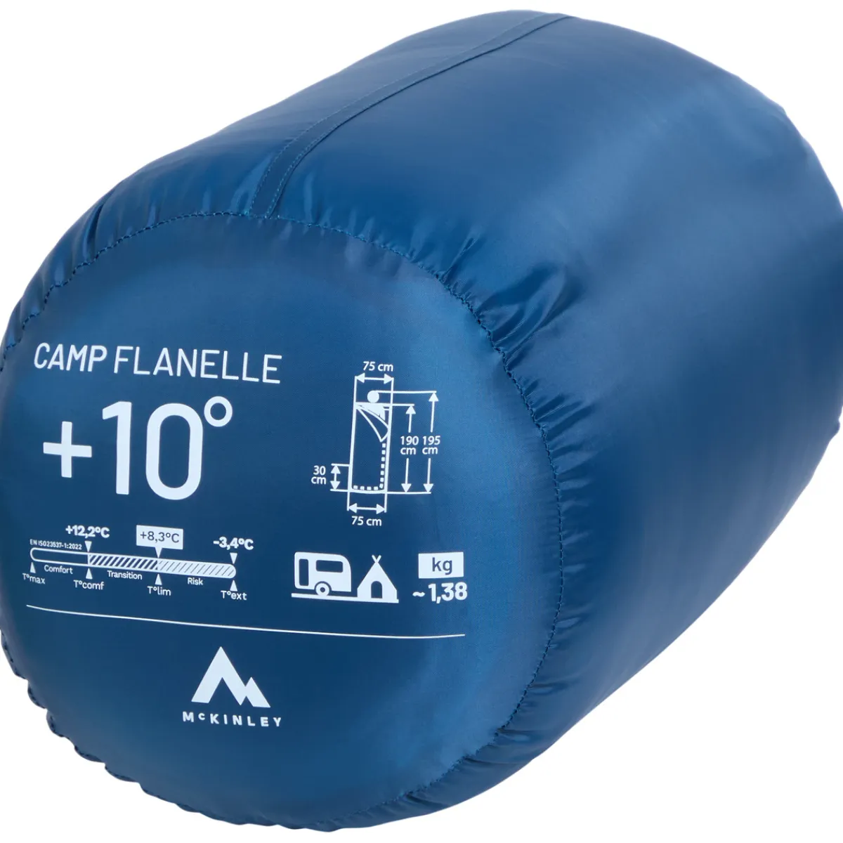 New MCKINLEY Camp Flanelle III - Rectangular Sleeping Bag BLUEP