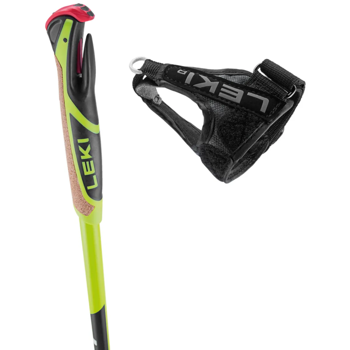 Discount LEKI CC 450 - Adult Cross-Country Ski Poles NEONY
