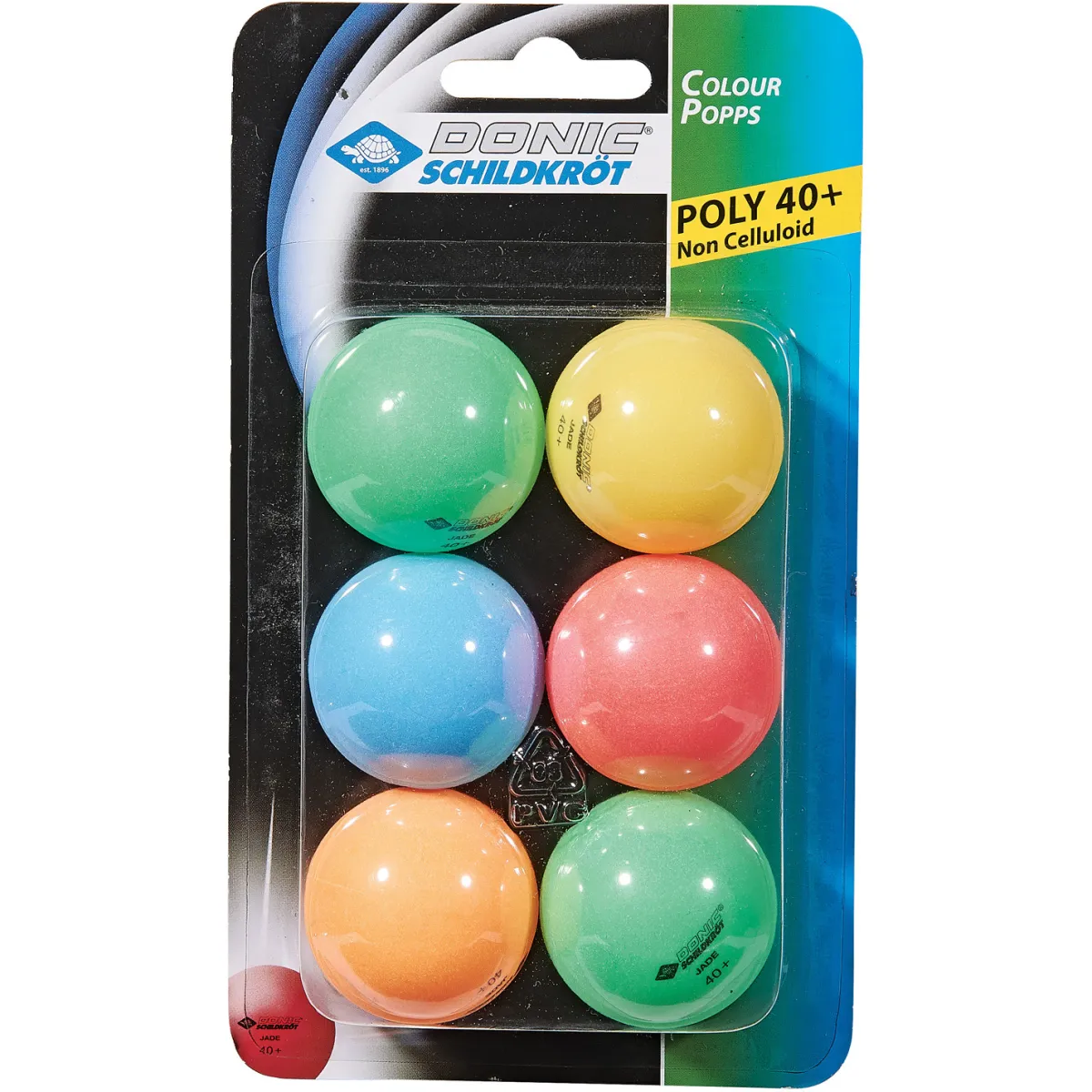 Online DONIC Color Popps (Pack of 6) - Table Tennis Balls ASST