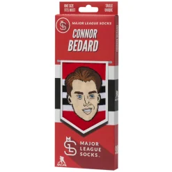 MAJOR LEAGUE SOCKS Fan Zone|Hockey^Connor Bedard Chicago Blackhawks NHL - Adult Caricature Crew Socks
