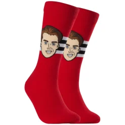 MAJOR LEAGUE SOCKS Fan Zone|Hockey^Connor Bedard Chicago Blackhawks NHL - Adult Caricature Crew Socks
