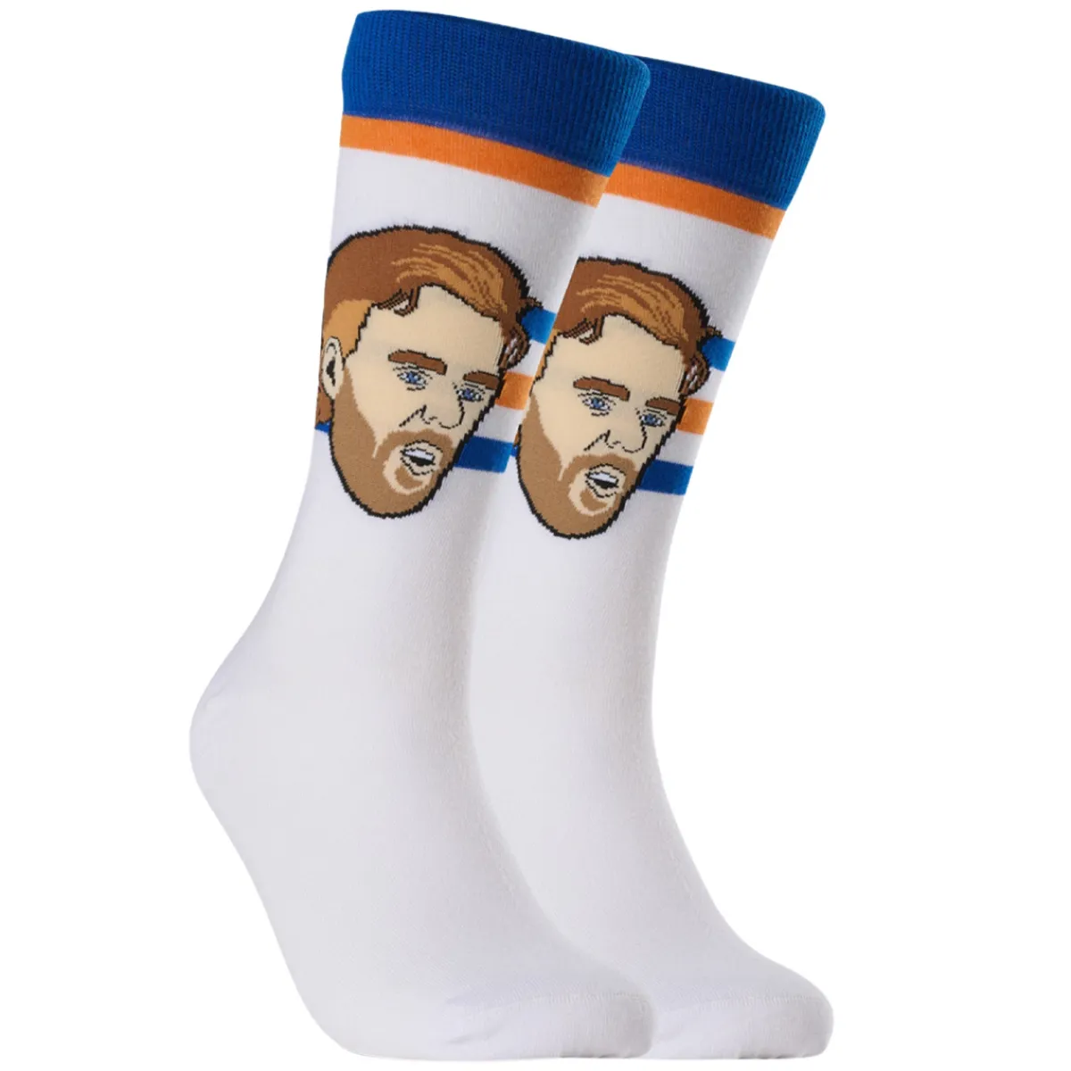 Best MAJOR LEAGUE SOCKS Connor McDavid Edmonton Oilers NHL - Adult Caricature Crew Socks
