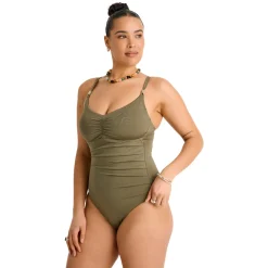 Women EVERYDAY SUNDAY One-Piece Swimsuits^Olive - Women's One-Piece Swimsuit