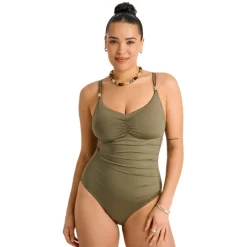 Women EVERYDAY SUNDAY One-Piece Swimsuits^Olive - Women's One-Piece Swimsuit