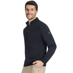 SKECHERS Go Golf GoWalk Ottoman - Men's Half-Zip Sweater BLK