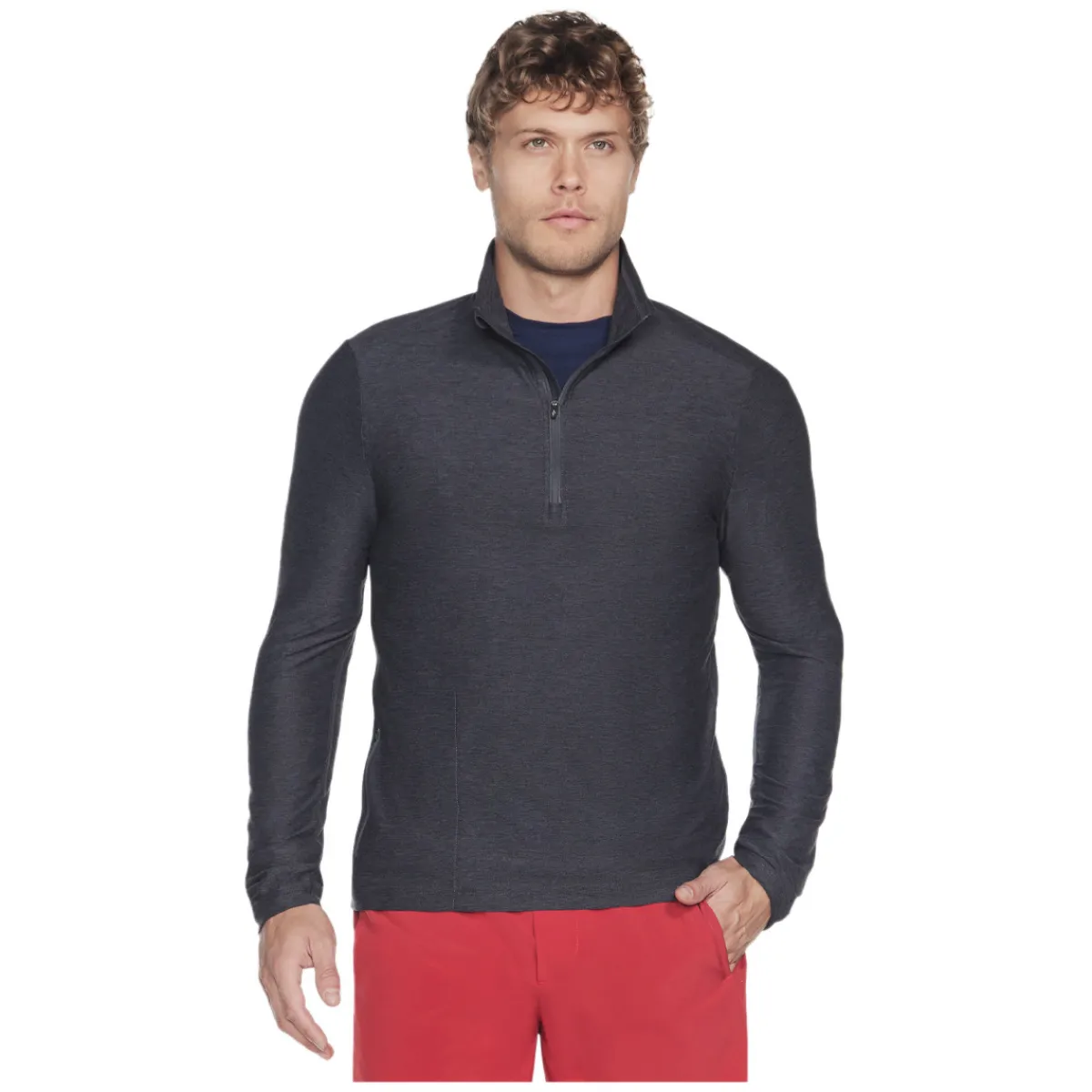 Online SKECHERS GoDri All Day - Men's Quarter-Zip Sweater BKCC