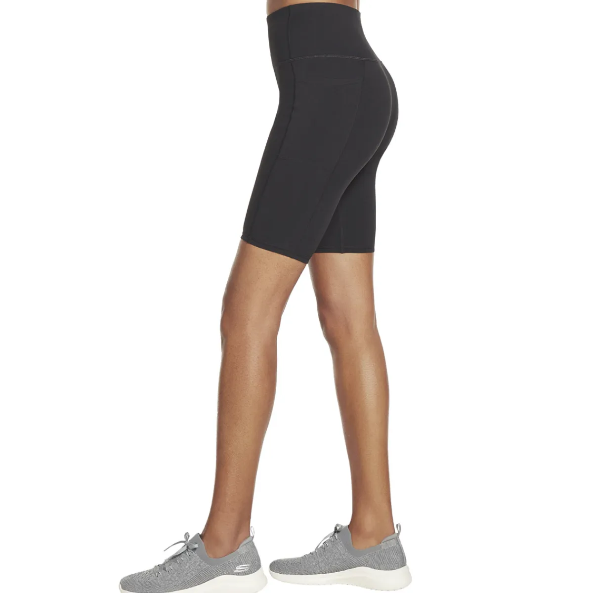 Clearance SKECHERS GoFlex Biker - Women's Fitted Shorts BLK