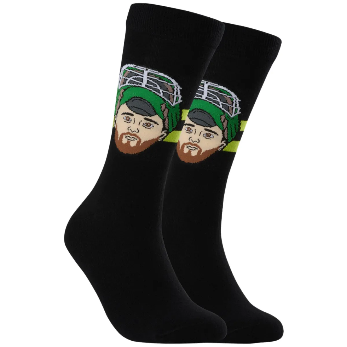 Discount MAJOR LEAGUE SOCKS Jake Oettinger Dallas Stars NHL - Adult Caricature Crew Socks