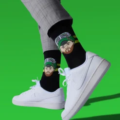 Discount MAJOR LEAGUE SOCKS Jake Oettinger Dallas Stars NHL - Adult Caricature Crew Socks