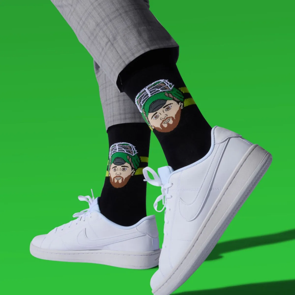 Discount MAJOR LEAGUE SOCKS Jake Oettinger Dallas Stars NHL - Adult Caricature Crew Socks