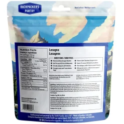 BACKPACKER'S PANTRY Lasagna - Freeze-Dried Camping Food Meal