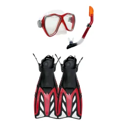 SCAUP Lavezzi Trio - Adult Mask, Snorkel and Fins Set RC