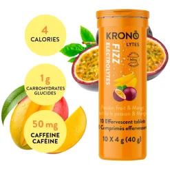 Sale KRONO NUTRITION Lytes Fizz Passion Fruit and Mango - Electrolytes Effervescent Tablets FRPAS