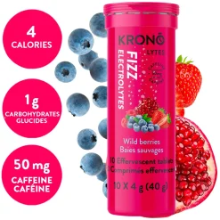 KRONO NUTRITION Nutrition|Sports Nutrition And Electrolytes^Lytes Fizz Wild Berries - Electrolytes Effervescent Tablets