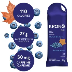 KRONO NUTRITION Energy Gels And Bars|Nutrition^Maple and Blueberries - Energy Gel