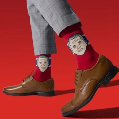 Women MAJOR LEAGUE SOCKS Socks|Fan Zone^Marty St-Louis Montreal Canadiens NHL Bench Boss Edition - Adult Caricature Crew Socks