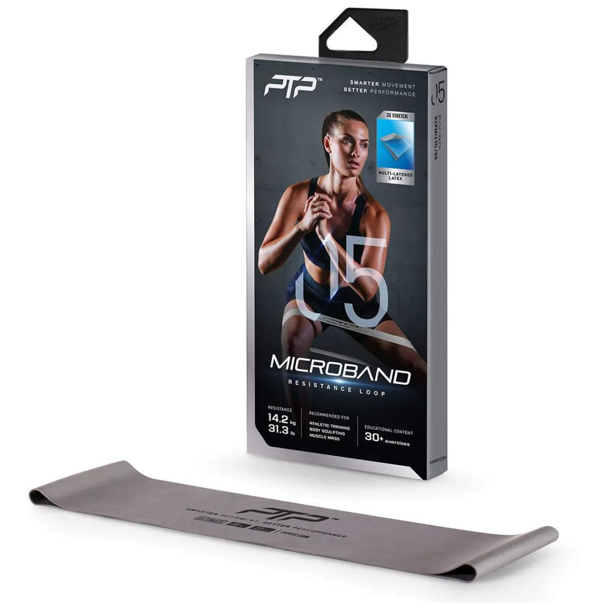 Best PTP Microband Ultimate Heavy - Latex Resistance Loop SILVE