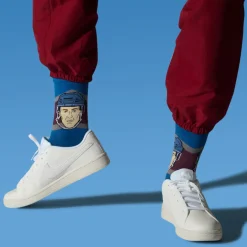 Discount MAJOR LEAGUE SOCKS Nathan MacKinnon Colorado Avalanche NHL - Adult Caricature Crew Socks