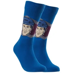 Discount MAJOR LEAGUE SOCKS Nathan MacKinnon Colorado Avalanche NHL - Adult Caricature Crew Socks