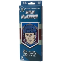 Discount MAJOR LEAGUE SOCKS Nathan MacKinnon Colorado Avalanche NHL - Adult Caricature Crew Socks
