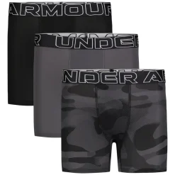 BOY UNDER ARMOUR KIDS Underwear^Performance Tech Print (Pack of 3) - Boys' Fitted Boxer Shorts