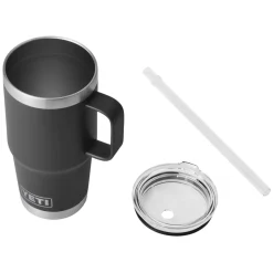 Clearance YETI Rambler Straw 25 oz - Insulated Travel Mug with Straw Lid BLK