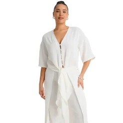 Best EVERYDAY SUNDAY Resort Wear - Women's Cover-Up Shirt OFFWH