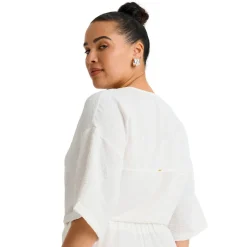 Best EVERYDAY SUNDAY Resort Wear - Women's Cover-Up Shirt OFFWH