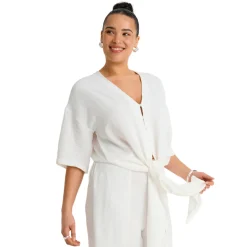Best EVERYDAY SUNDAY Resort Wear - Women's Cover-Up Shirt OFFWH