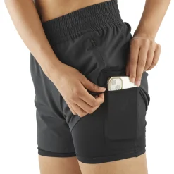 Best SALOMON ShakeOut Core - Women's 2-in-1 Running Shorts BLACK