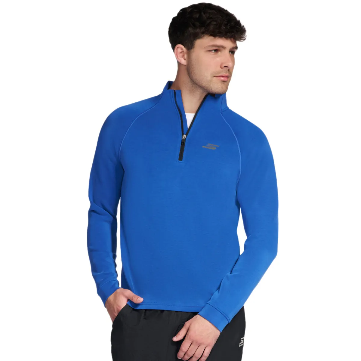 Best SKECHERS SkechCloud Elevate 2.0 - Men's Quarter-Zip Sweater BLU
