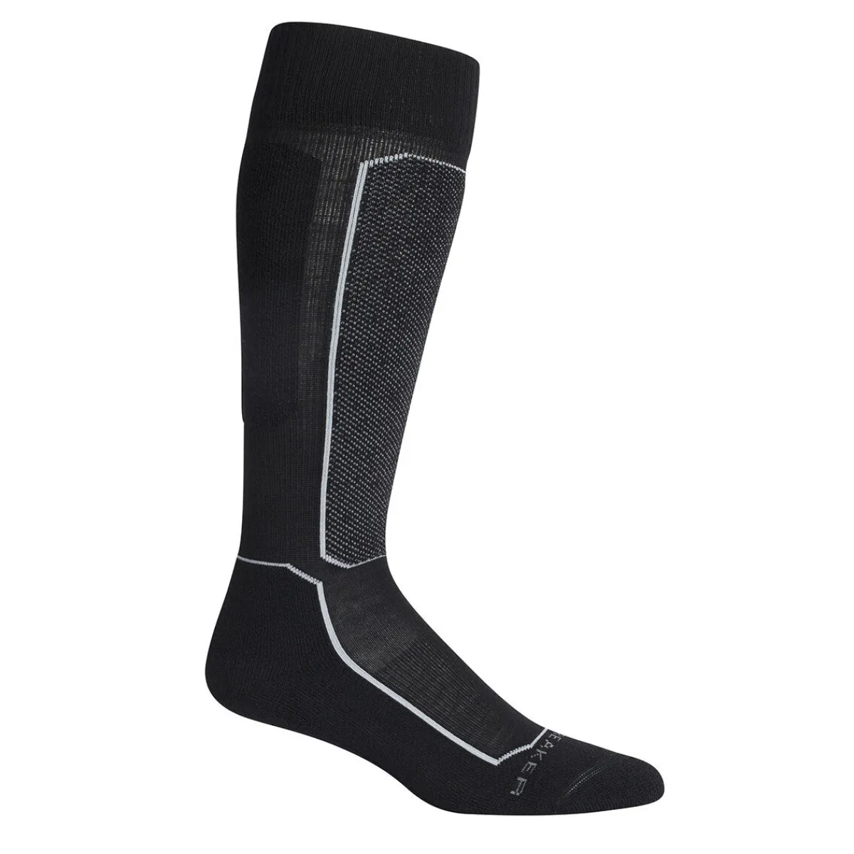 Women ICEBREAKER Socks^Ski+ Over The Calf Medium Wide Stripe - Women's Half-Cushioned Crew Socks