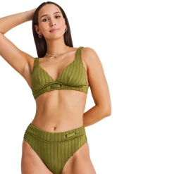 Women EVERYDAY SUNDAY Bikinis And Tankinis^Spaced Rib Eyelets - Women's Swimsuit Bottom