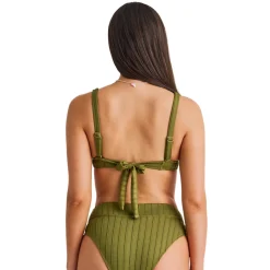 Outlet EVERYDAY SUNDAY Spaced Rib Eyelets - Women's Swimsuit Top CITRU