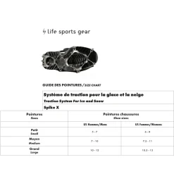 Best LIFE SPORTS GEAR Spike X - Traction System For Ice and Snow NOIR