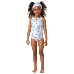 NANö S26S18-02-2 - Little Girls' One-Pice Swimsuit BLEU