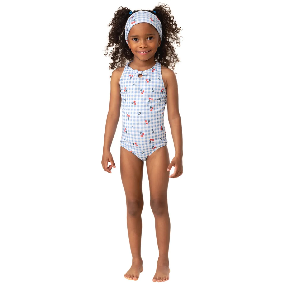 NANö S26S18-02-2 - Little Girls' One-Pice Swimsuit BLEU