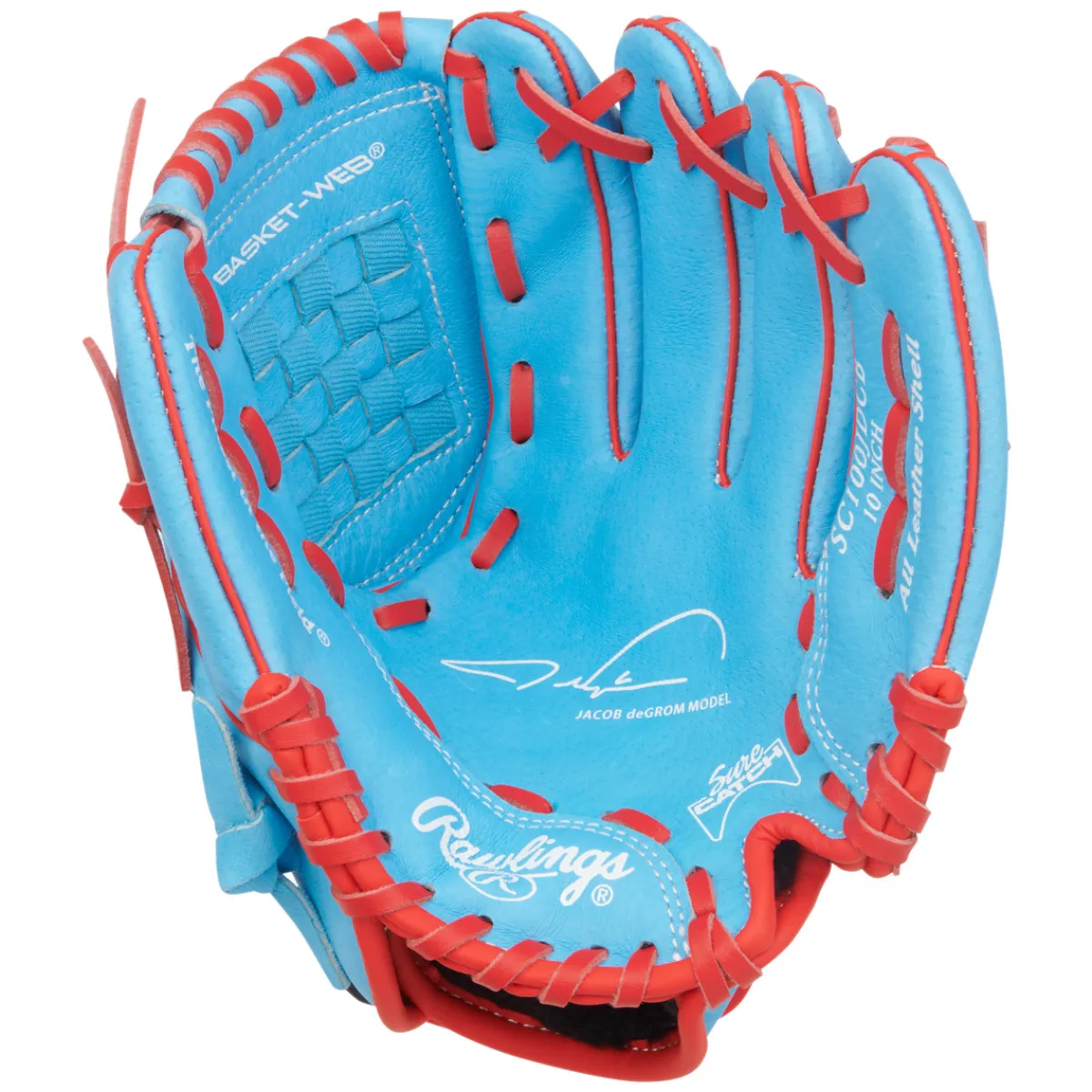 New RAWLINGS Sure Catch Jacob deGrom 10" - Junior Baseball Outfield Glove RHT