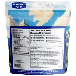 BACKPACKER'S PANTRY Dehydrated Food|Dehydrated Food^Three Cheese Mac and Cheese - Freeze-Dried Camping Food Meal