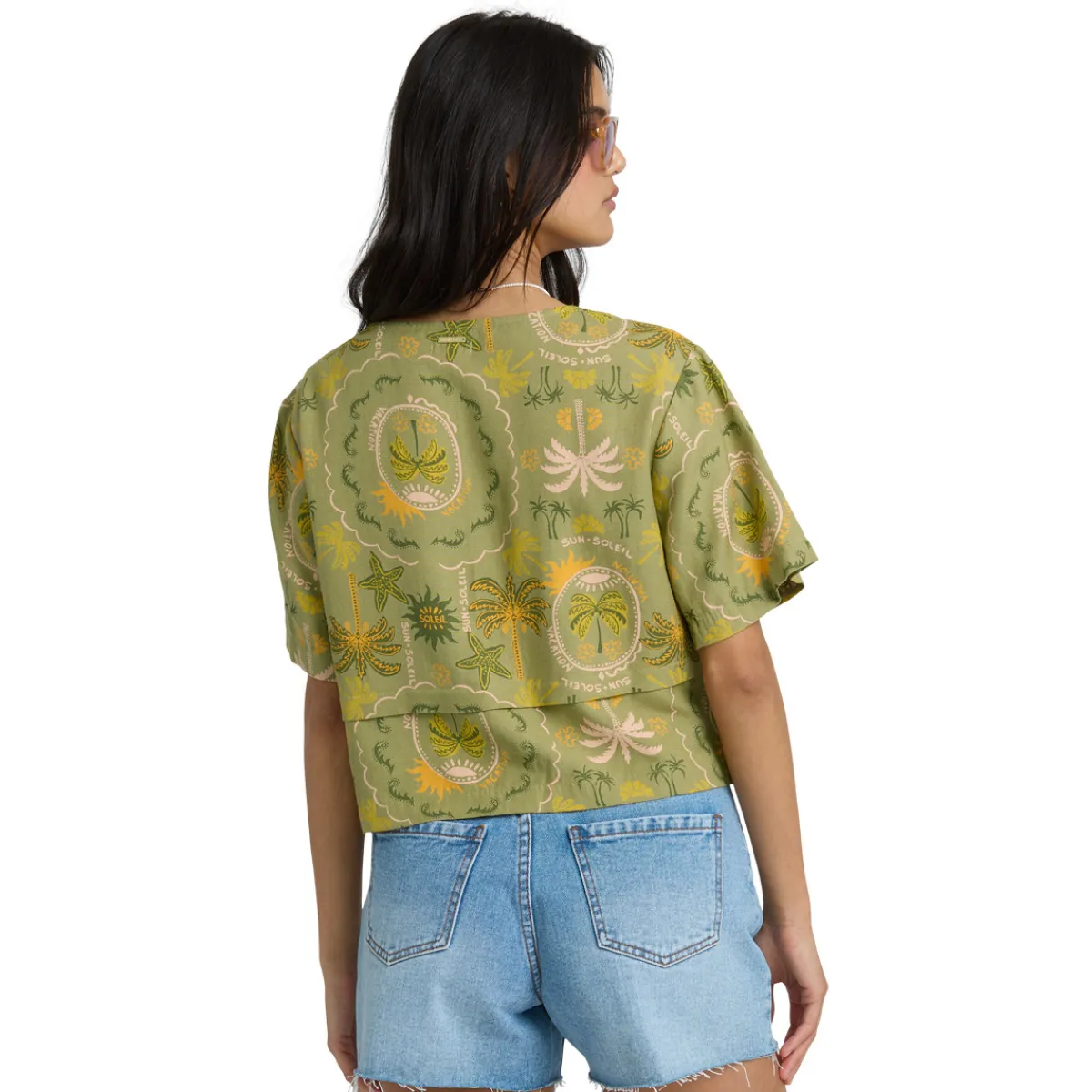Women BILLABONG Blouses And Shirts^Totally Tropics - Women's Short-Sleeved Shirt
