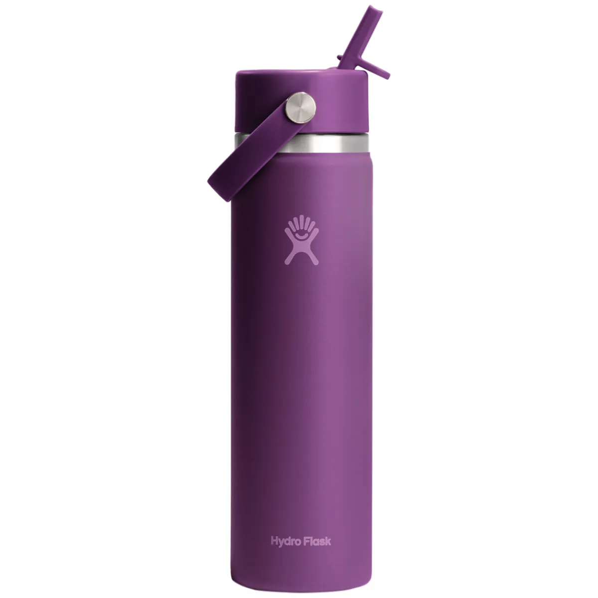 HYDRO FLASK Water Bottles^Wide Mouth Flex Straw 24 oz - Insulated Bottle with Retractable Straw Cap