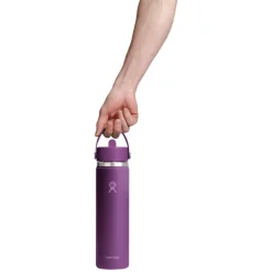 HYDRO FLASK Water Bottles^Wide Mouth Flex Straw 24 oz - Insulated Bottle with Retractable Straw Cap