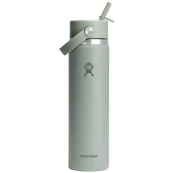HYDRO FLASK Water Bottles^Wide Mouth Flex Straw 24 oz - Insulated Bottle with Retractable Straw Cap
