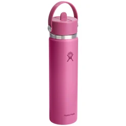 HYDRO FLASK Water Bottles^Wide Mouth Flex Straw 24 oz - Insulated Bottle with Retractable Straw Cap