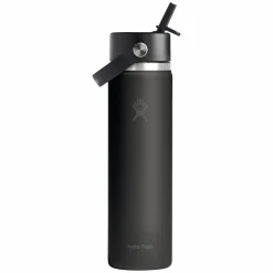 HYDRO FLASK Water Bottles^Wide Mouth Flex Straw 24 oz - Insulated Bottle with Retractable Straw Cap