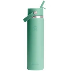 HYDRO FLASK Water Bottles^Wide Mouth Flex Straw 24 oz - Insulated Bottle with Retractable Straw Cap